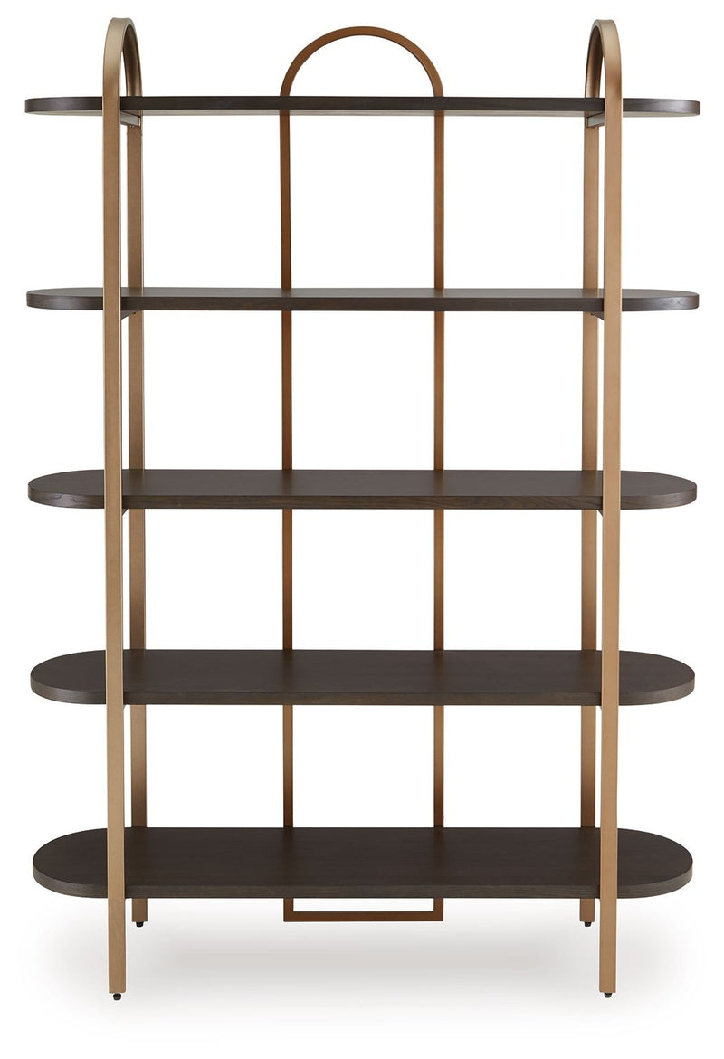 Brentmour - Bookcase - Brown / Gold Finish - R&R Furniture Gallery (Fountain Valley, CA)