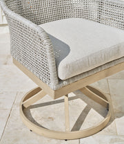 Seton Creek - Swivel Chair With Cushion (Set of 2) - Gray - R&R Furniture Gallery (Fountain Valley, CA)