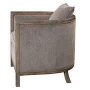 Gray Viaggio Chenille Accent Chair by Uttermost with plush upholstery and modern design, perfect for living room or bedroom decor.