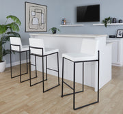 Lumi Source Fuji contemporary high back barstool with elegant design, featuring sleek modern style and plush seating.