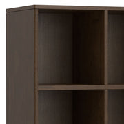 Harper - Low 6 Cube Storage With Drawers - Walnut Brown - R&R Furniture Gallery (Fountain Valley, CA)