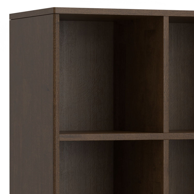 Harper - Low 6 Cube Storage With Drawers - Walnut Brown - R&R Furniture Gallery (Fountain Valley, CA)