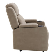 Lugo - Power Motion Recliner With Cup Holder - Camel - R&R Furniture Gallery (Fountain Valley, CA)