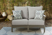 Visola - Loveseat w/Cushion - Gray - R&R Furniture Gallery (Fountain Valley, CA)