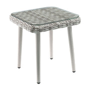 Tashay - 3 Piece Patio Bistro Set - Green Fabric & Beige Wicker - R&R Furniture Gallery (Fountain Valley, CA)