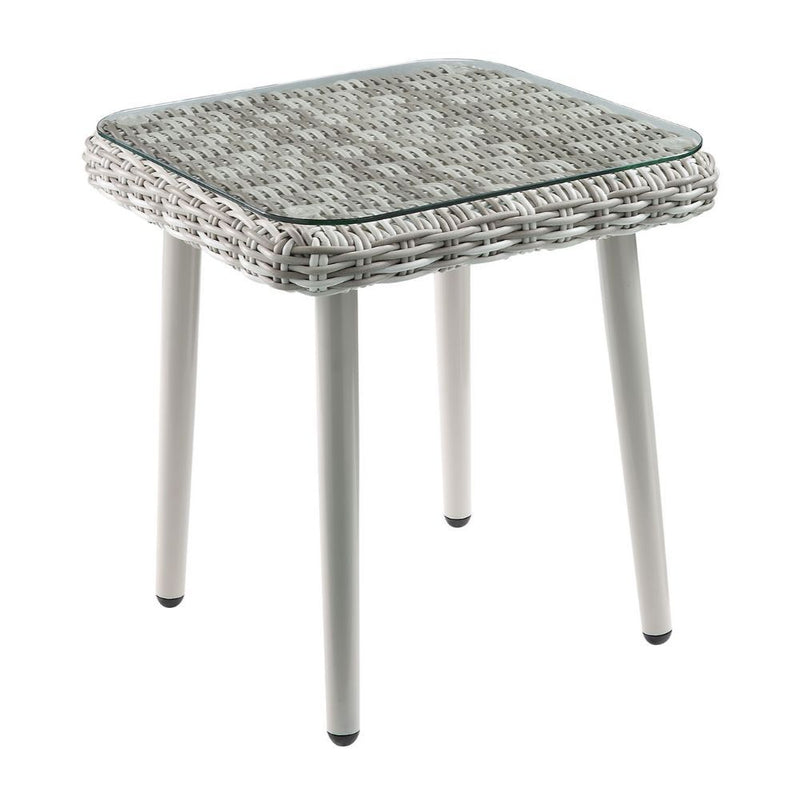Tashay - 3 Piece Patio Bistro Set - Green Fabric & Beige Wicker - R&R Furniture Gallery (Fountain Valley, CA)