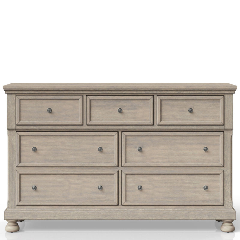 Seven Drawer Dresser - Antique Gray - R&R Furniture Gallery (Fountain Valley, CA)