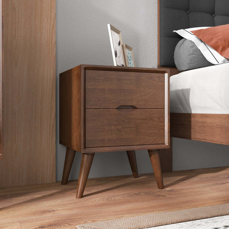 Alexandra - Night Stand With 2 Drawers - Walnut Brown - R&R Furniture Gallery (Fountain Valley, CA)