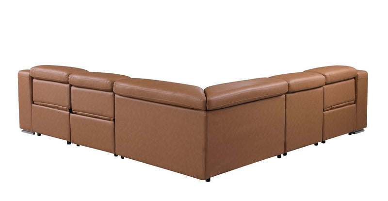 1116 - 5-Piece L-Shaped Sectional Sofa In With 3 Power Recliners & Power Headrests