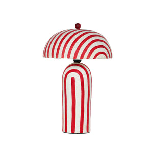 Maiori - Striped Papier Mache Table Lamp - R&R Furniture Gallery (Fountain Valley, CA)