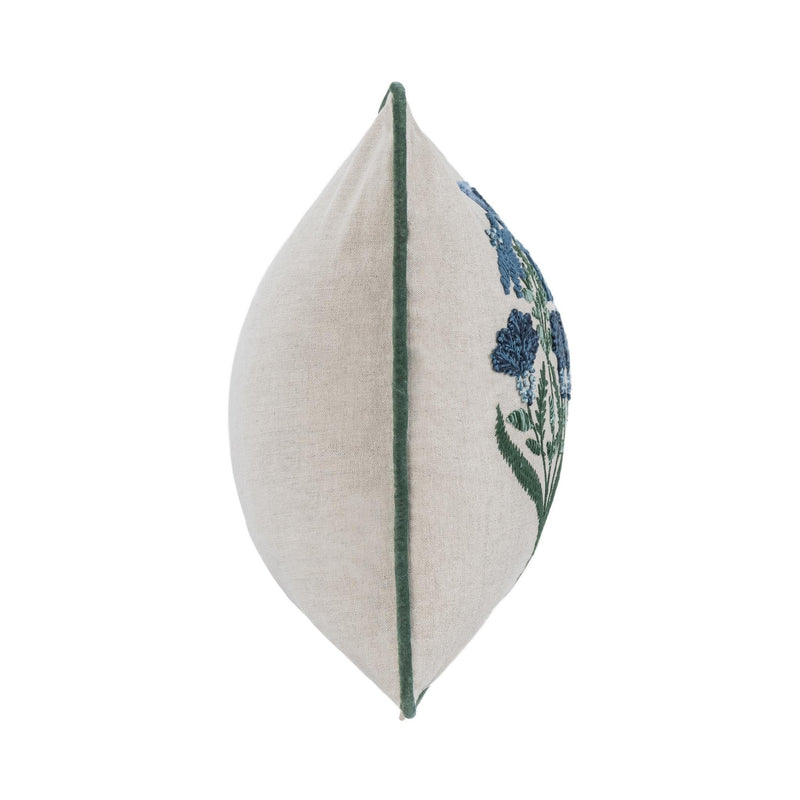 Transcendence - 14" x 26" NV Belcourt Floral Pillow - Floral Natural / Blue - R&R Furniture Gallery (Fountain Valley, CA)