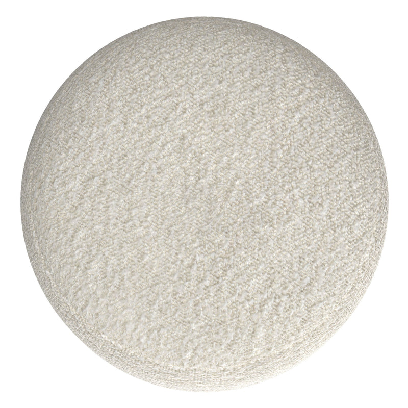 Chantal - Round Pouf - White - R&R Furniture Gallery (Fountain Valley, CA)