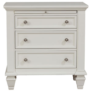 Cortina - 4 Piece Queen Bedroom Set With Ornate Panels And Storage - Cream White