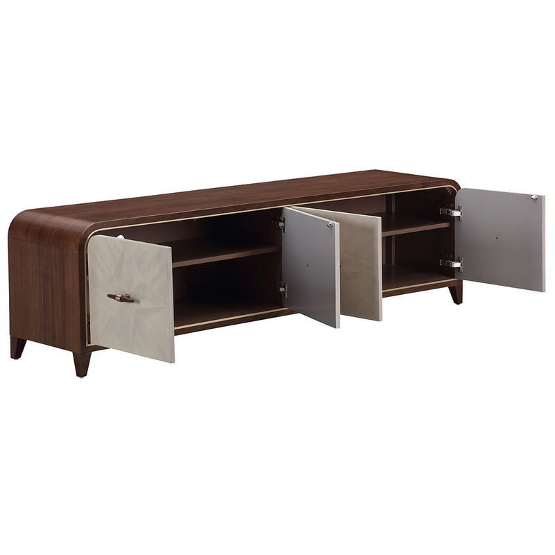 Houston - Media Cabinet - Walnut - R&R Furniture Gallery (Fountain Valley, CA)