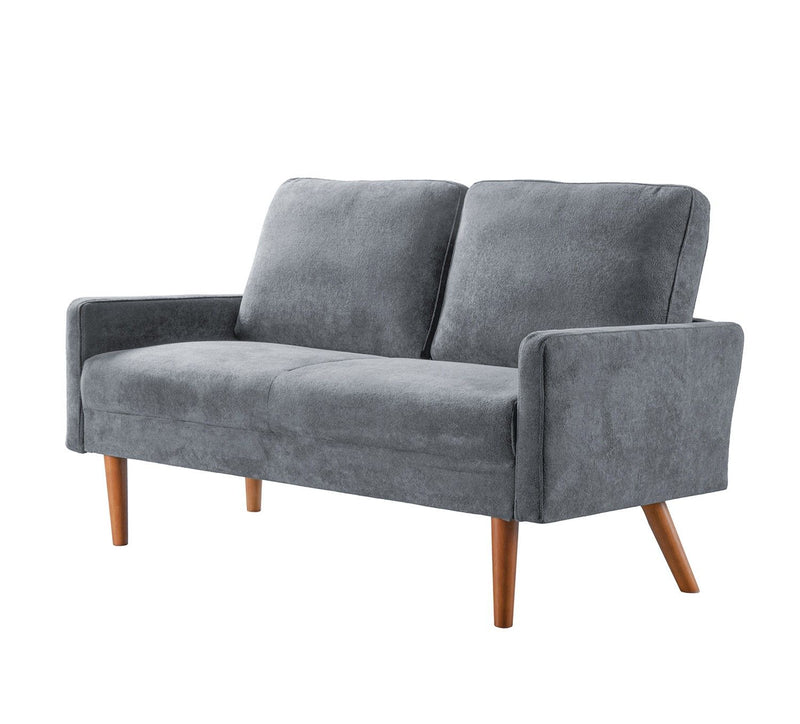 Loveseat Sofa, European Style With Sleek Design, Modern & Vintage Flair, Upholstered 2 Seater Couch - R&R Furniture Gallery (Fountain Valley, CA)
