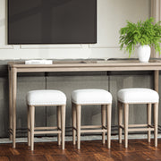 Glass Console Table With 3 Stools - Frosted - R&R Furniture Gallery (Fountain Valley, CA)