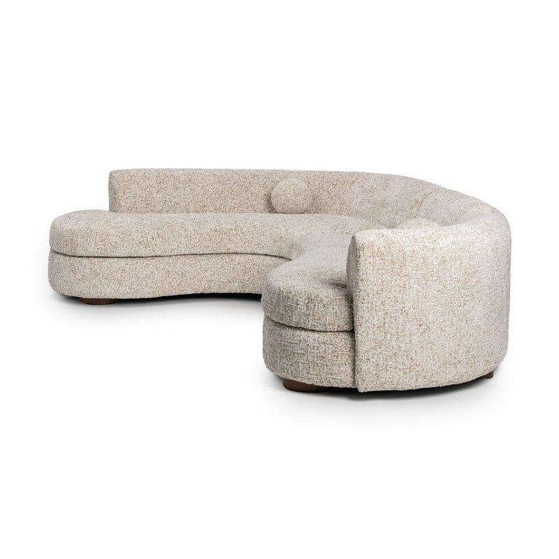 Classic Home Concord stationary sectional sofa with plush cushions and neutral upholstery, shown in a modern living room setting.