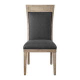 Dark gray Uttermost Encore armless side chair with sleek modern design, upholstered seat and wooden legs.