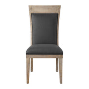 Dark gray Uttermost Encore armless side chair with sleek modern design, upholstered seat and wooden legs.