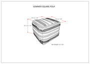 Sommer - Handcrafted Square Pouf - R&R Furniture Gallery (Fountain Valley, CA)