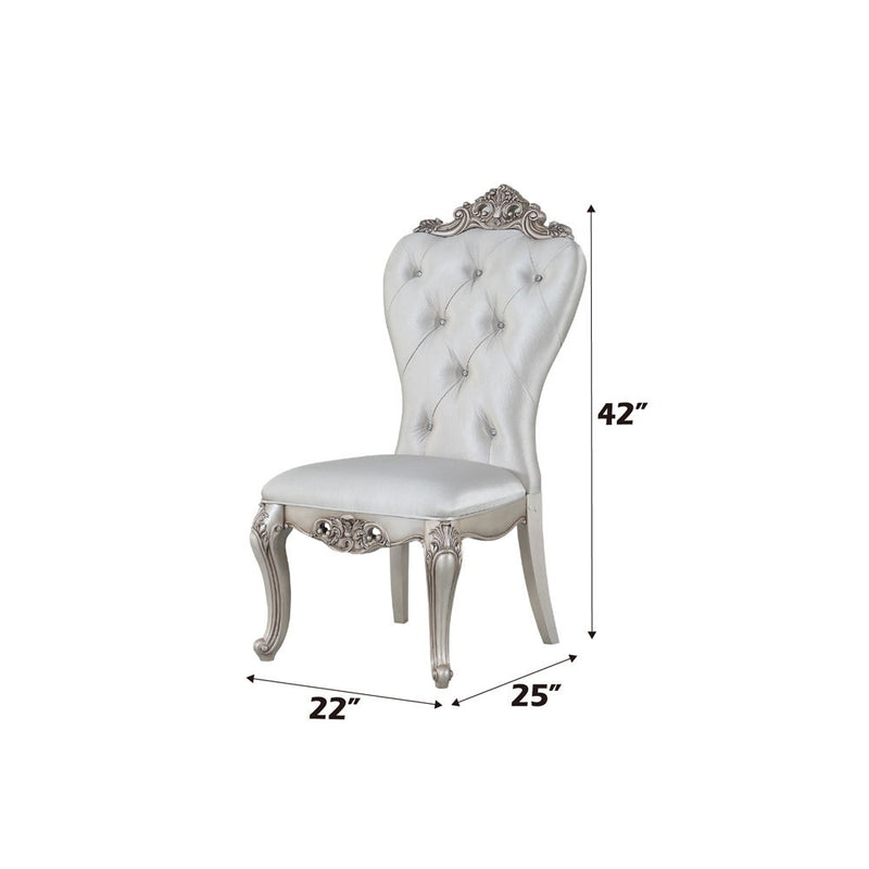 Gorsedd - Side Chair (Set of 2) - Cream Fabric & Golden Ivory - R&R Furniture Gallery (Fountain Valley, CA)
