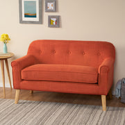 Classic Loveseat With Rolled Armrests And Button Tufting - R&R Furniture Gallery (Fountain Valley, CA)