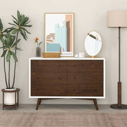Dresser 6 Drawer - Dark Brown / White - R&R Furniture Gallery (Fountain Valley, CA)