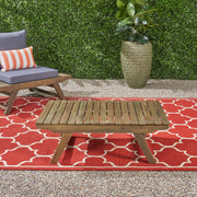 Outdoor Acacia Wood Coffee Table With Open Slat Design - R&R Furniture Gallery (Fountain Valley, CA)