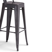 Rayne - Curved Back Metal Stool (Set of 2) - R&R Furniture Gallery (Fountain Valley, CA)