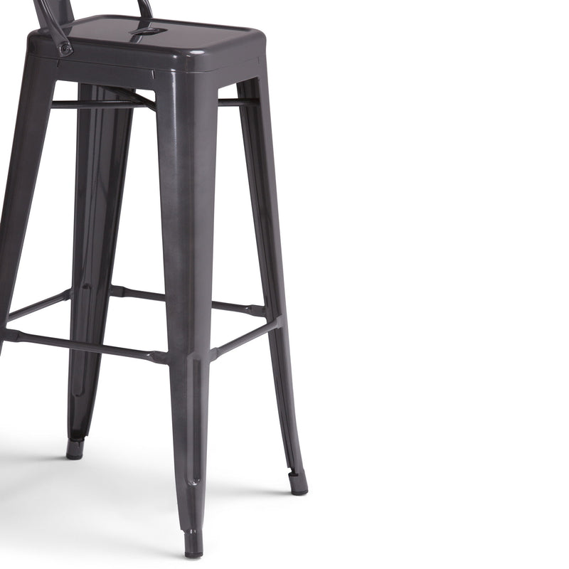 Rayne - Curved Back Metal Stool (Set of 2) - R&R Furniture Gallery (Fountain Valley, CA)