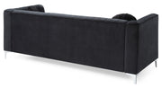 Glory Furniture Delray micro suede sofa, stationary sofa with plush cushions and sleek design in a modern living room setting.