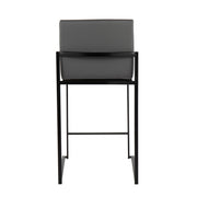 Lumi Source Fuji high back counter stool set featuring modern contemporary design with sleek metal and upholstered seating.