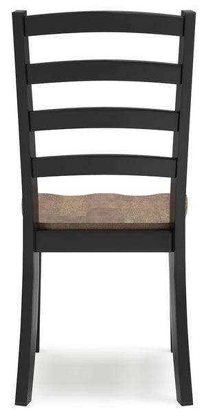 Wildenauer - Dining Room Side Chair (Set of 2) - Brown / Black - R&R Furniture Gallery (Fountain Valley, CA)