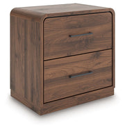 Fortlorn - Two Drawer Night Stand - Walnut Brown - R&R Furniture Gallery (Fountain Valley, CA)