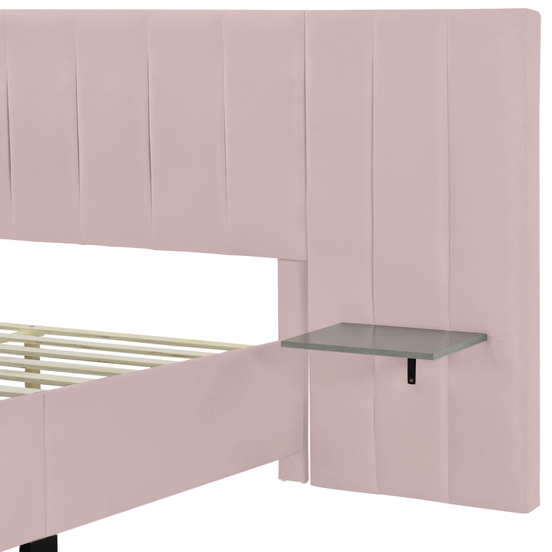 Upholstered Platform Bed With Big Headboard - R&R Furniture Gallery (Fountain Valley, CA)