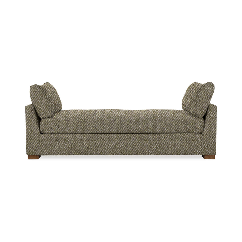 Classic Home Audrey daybed with wooden frame and plush cushions, featuring a cozy, elegant design for living room or guest space.