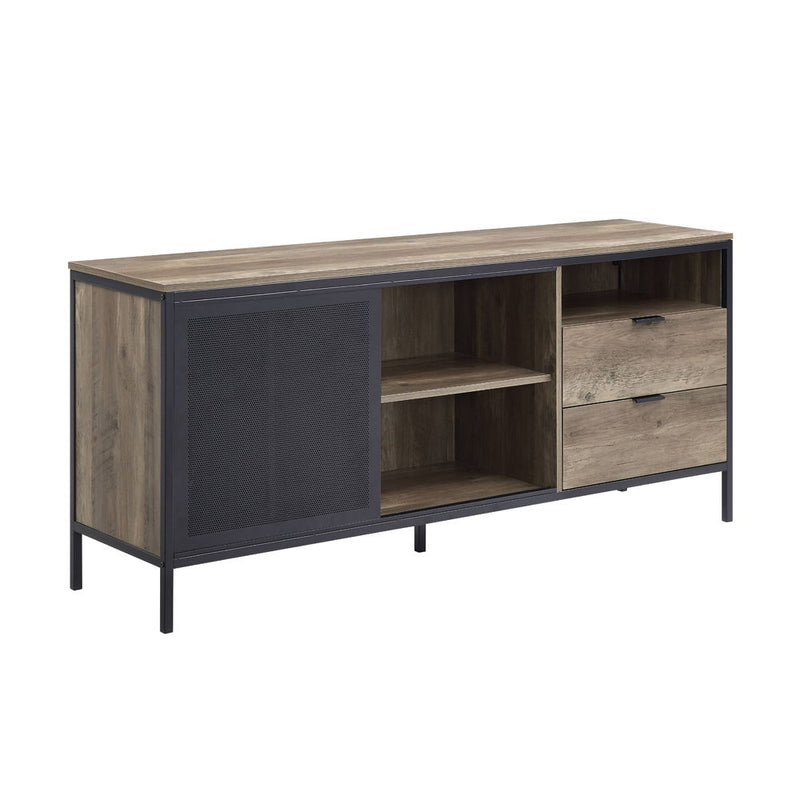 Nantan - 28" TV Stand - Rustic Oak & Black - R&R Furniture Gallery (Fountain Valley, CA)