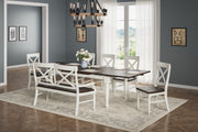 Mountina - Bench - Brown / White - R&R Furniture Gallery (Fountain Valley, CA)