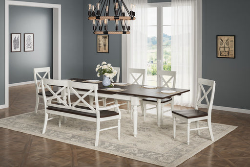 Mountina - Bench - Brown / White - R&R Furniture Gallery (Fountain Valley, CA)
