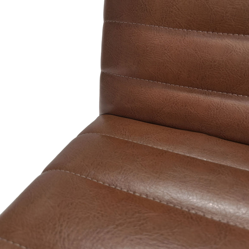 Set of 2 Noble House upholstered dining chairs with plush fabric seats and sturdy rubber legs, stylish and comfortable for dining rooms.