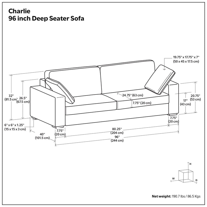 Charlie - Deep Seater Sofa - R&R Furniture Gallery (Fountain Valley, CA)