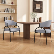Contemporary Upholstered Dining Chairs With Metal Legs (Set of 2) - R&R Furniture Gallery (Fountain Valley, CA)