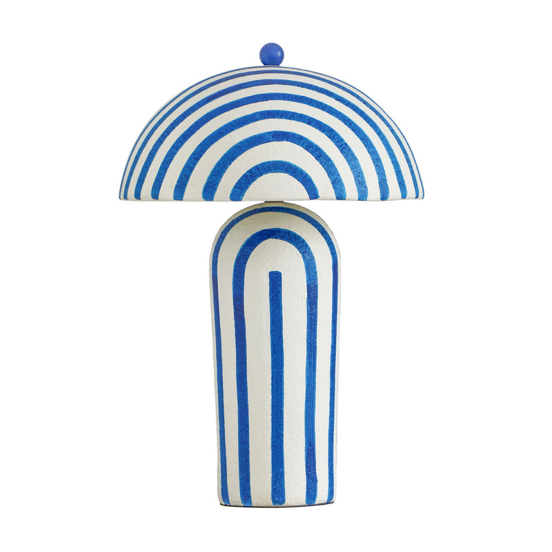 Maiori - Striped Papier Mache Table Lamp - R&R Furniture Gallery (Fountain Valley, CA)