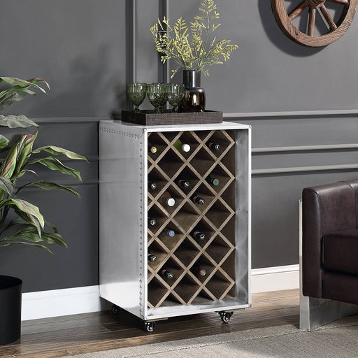 Raini - Wine Cabinet - Aluminum - R&R Furniture Gallery (Fountain Valley, CA)
