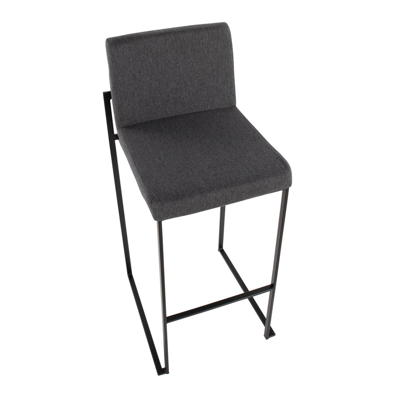 Lumi Source Fuji high back barstool from contemporary stool set featuring elegant design and modern wooden finish.