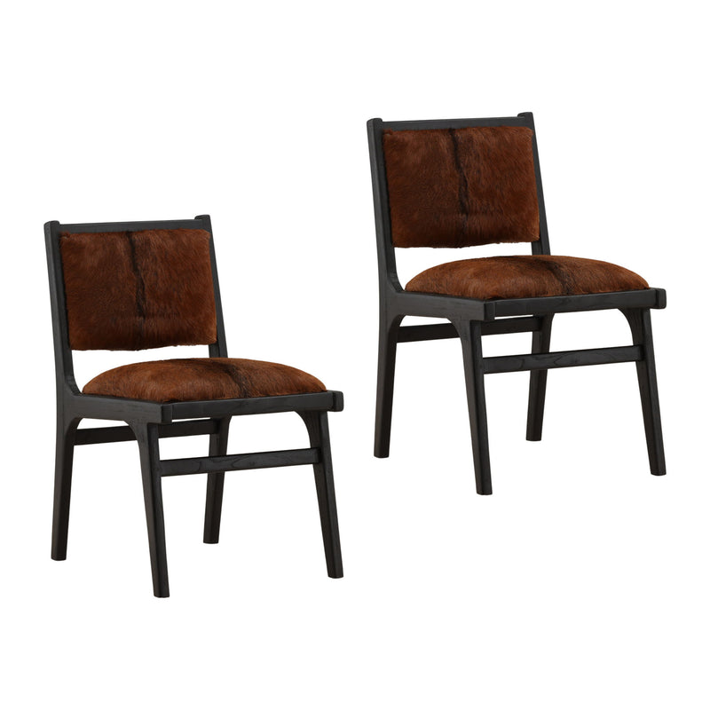 Clay - Dining Chair (Set of 2) - Natural Brown And Black