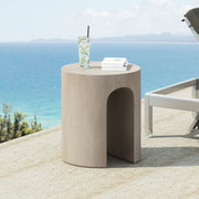 Outdoor Round With U Shape Side Table - Light Gray - R&R Furniture Gallery (Fountain Valley, CA)