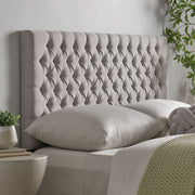Queen Size Headboard With Button Tufting - Light Gray - R&R Furniture Gallery (Fountain Valley, CA)
