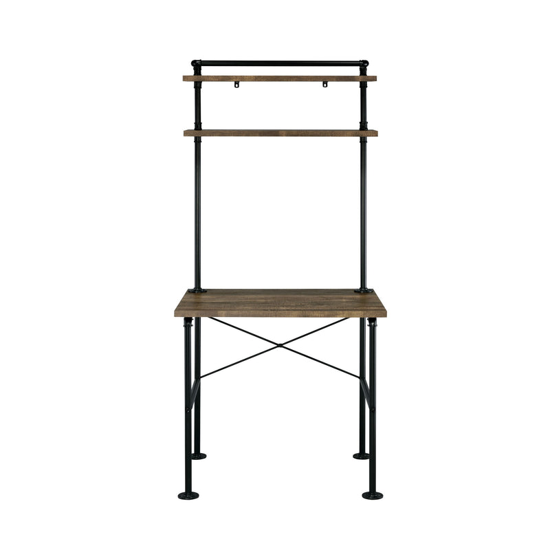 Ensata - Writing Desk - Rustic Oak & Black - R&R Furniture Gallery (Fountain Valley, CA)