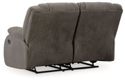 First Base - Reclining Loveseat - Gunmetal - R&R Furniture Gallery (Fountain Valley, CA)